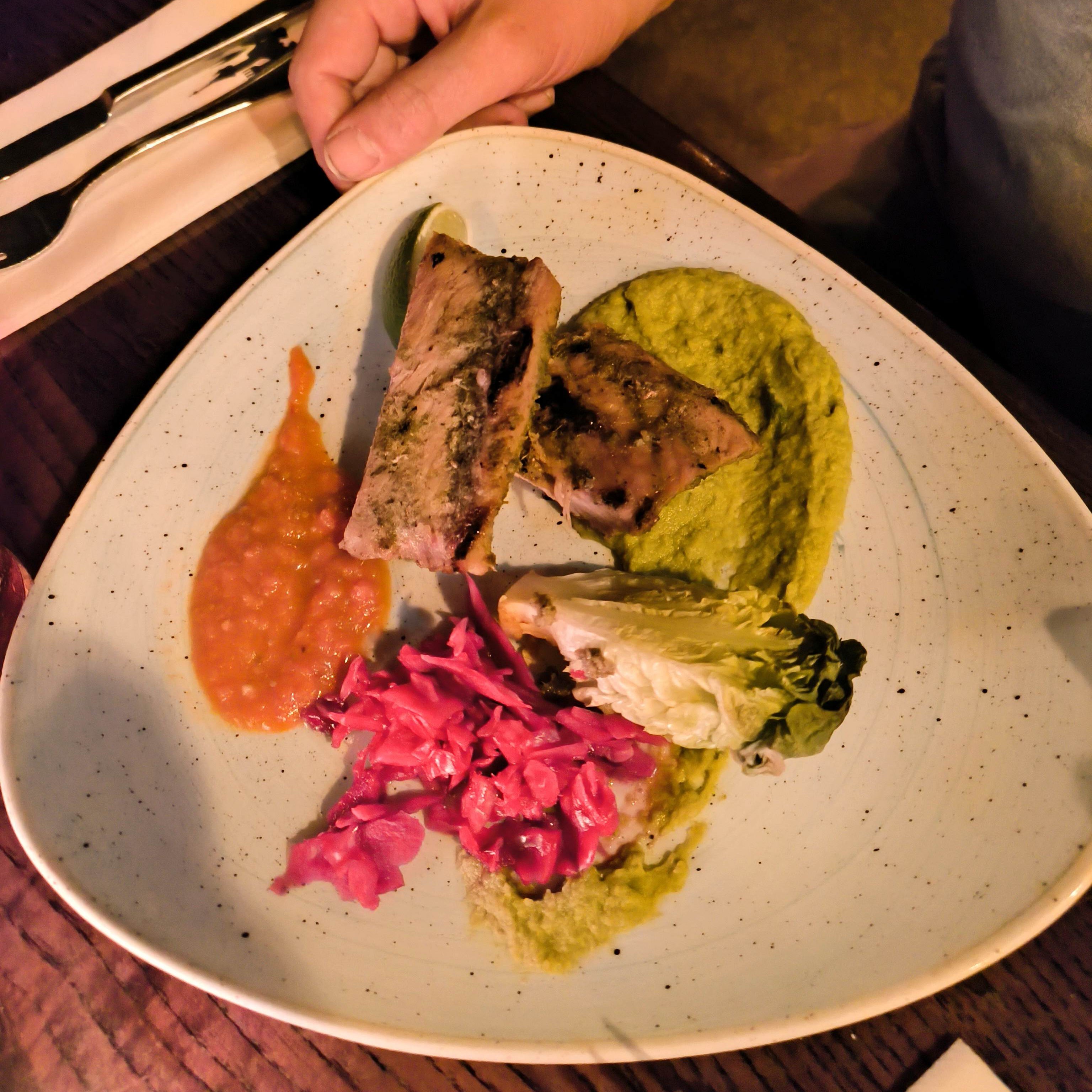 Timo's Hauptgericht: Schwein mit Limettensauce
