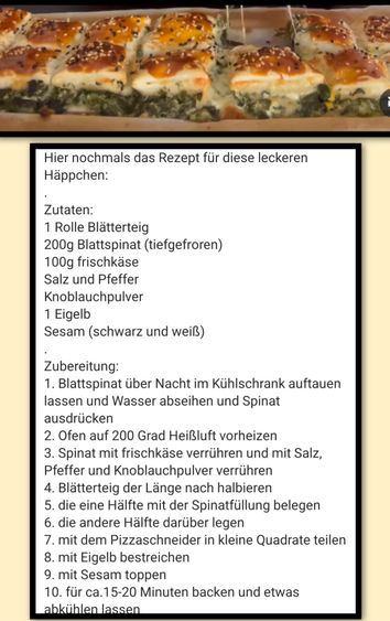 SPINAT-HÄPPCHEN AUS DEM OFEN