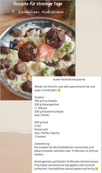 HACKBÄLLCHEN-NUDEL-PFANNE