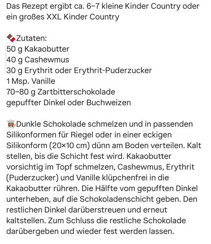 KINDER-COUNTRY-RIEGEL (GESUNDE VERSION)