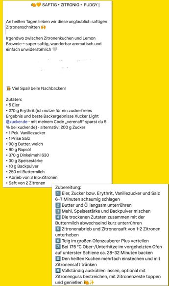 ZITRONENKUCHEN (nach BROWNIES-ART)