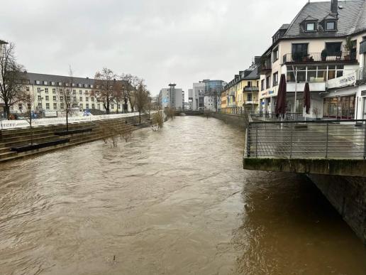 aktuell Hochwasser in der Sieg (Januar 2024)