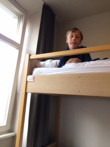 im Hotelzimmer hatten wir zwei Hochbetten