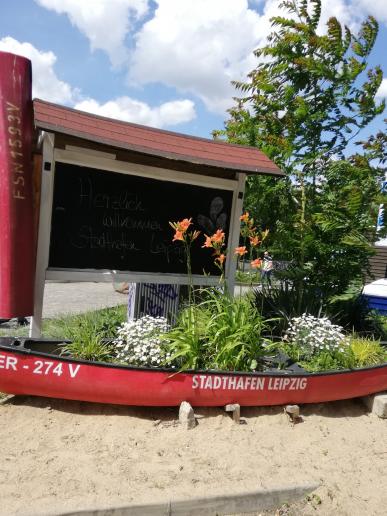 Unsere Bootsfahrt auf der Elster am Stadthafen Leipzig