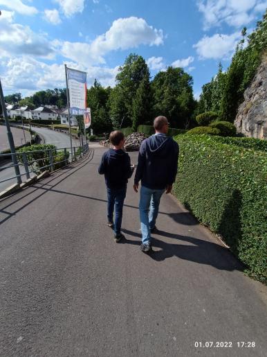 auf dem Rückweg zum Auto