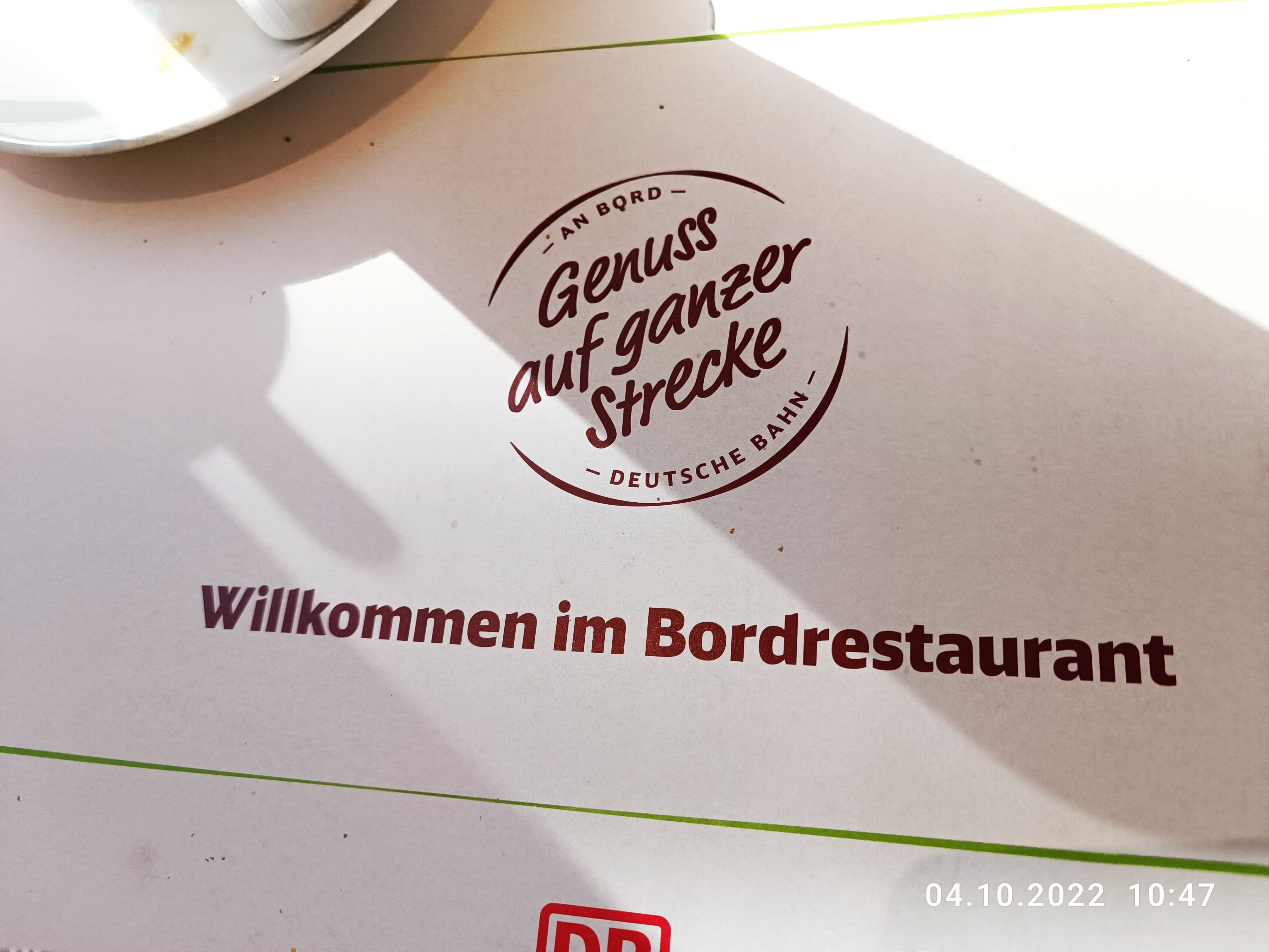 Frühstück im ICE Boardrestaurant gegönnt
