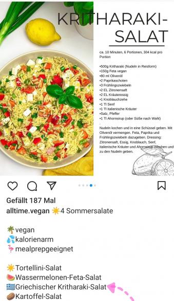 KRITHARAKI-SALAT (VEGAN)