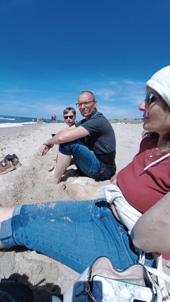 Eine kurze Pause am Strand