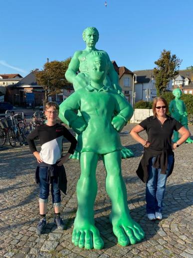 Bilder mit den "Reisenden Riesen auf Sylt" durften natürlich nicht fehlen