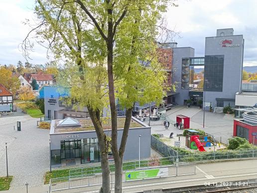 Blick vom Hotelzimmer auf das Gelände des PS Speichers Einbeck