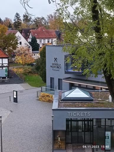 Blick vom Hotelzimmer auf das Gelände des PS Speichers Einbeck