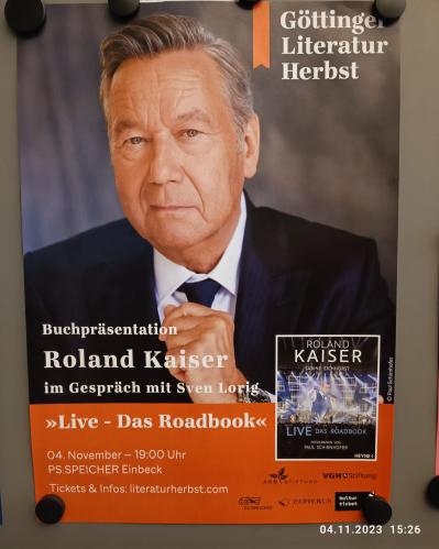 ... gab es ein Gespräch zwischen Roland Kaiser und Sven Lorig über RK's Roadbook