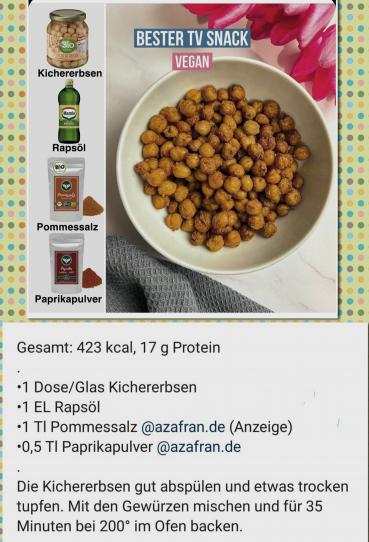 ▶️AB HIER HERZHAFTES▶️: _______ KICHERERBSEN-SNACK (VEGAN)