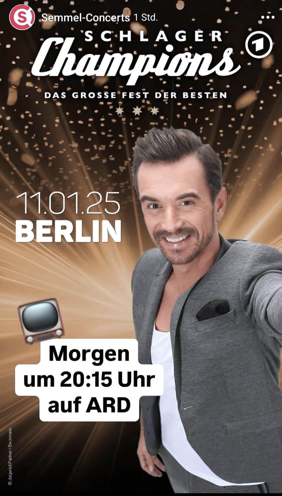 Es geht zu den "Schlager-Champions" mit Florian Silbereisen nach Berlin ins Velodrom
