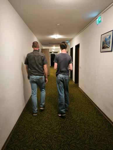 Im Gang zu unserem Zimmer