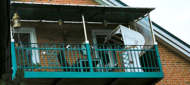 Entdeckt!👀 Ein Strandkorb auf'm Balkon