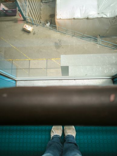 Blick nach unten in die Halle⬇️