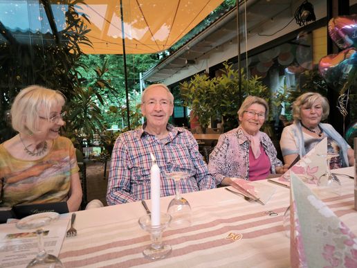 v.l.n.r. Brigitte, Clemens, Riesgroß und Tante Ingeborg