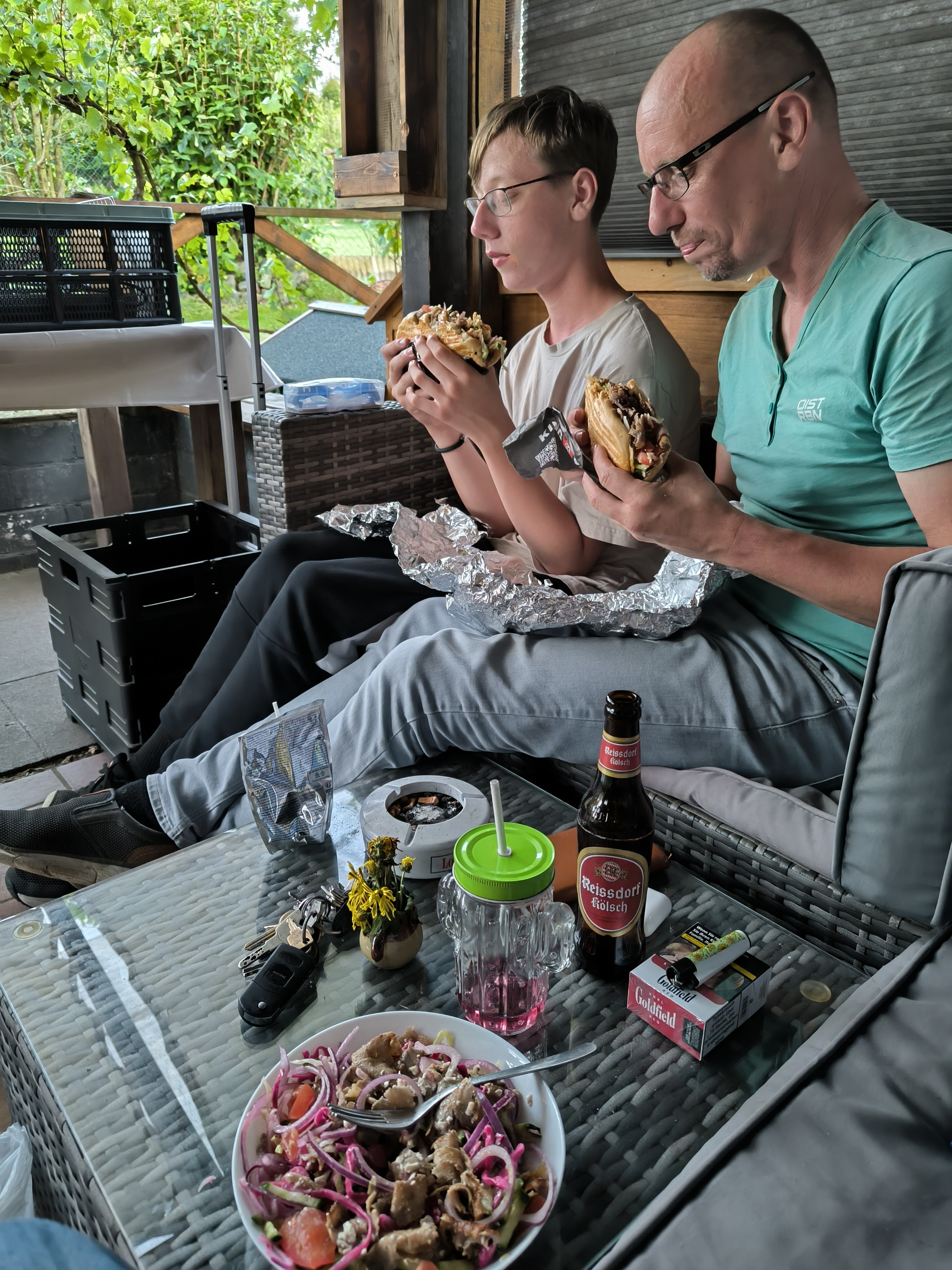 Abendessen im Garten 