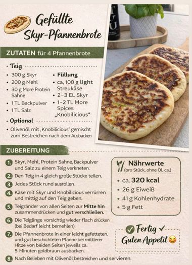 GEFÜLLTE SKYR PFANNENBROTE