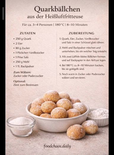 QUARKBÄLLCHEN (AUS DEM AIRFRYER)