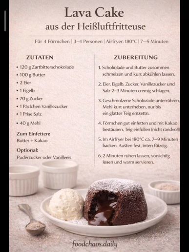 LAVA CAKE (AUS DEM AIRFRYER)