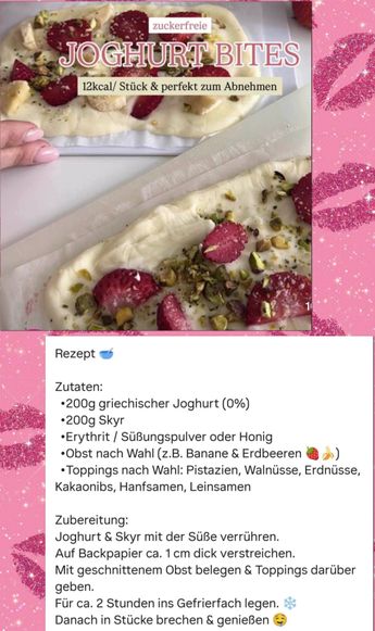 ERDBEER-JOGHURT-BITES (IN GESUND)