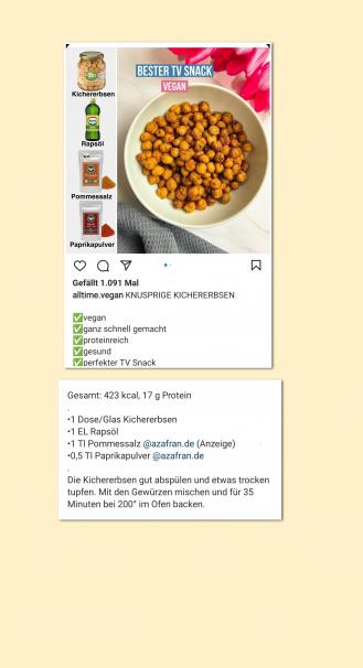 KICHERERBSEN-SNACK (VEGAN)