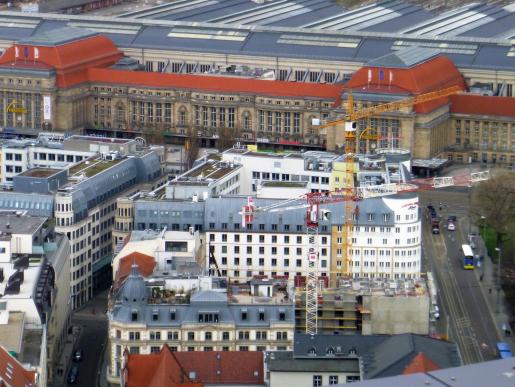 Bahnhof Leipzig von oben